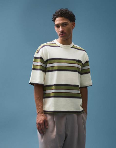 Bershka Short sleeve boxy print t-shirt in white - view 1