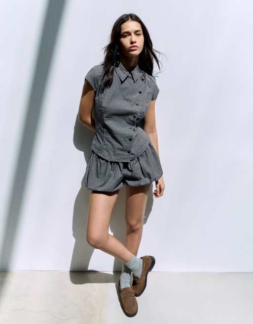 Bershka Short sleeve cross-button shirt, 2 of 3