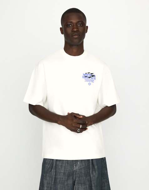 Bershka Short sleeve print t-shirt in white - view 1