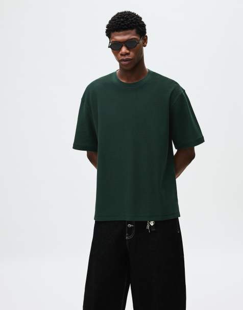 Bershka Short sleeve sweatshirt in green - view 1