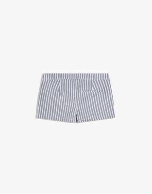 Bershka - Shorts aus Bengaline in Jeansblau