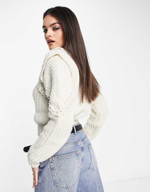 Shoulder detail top jumper