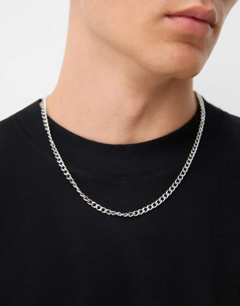 Bershka – Silberfarbene Halskette aus Edelstahl - view 1