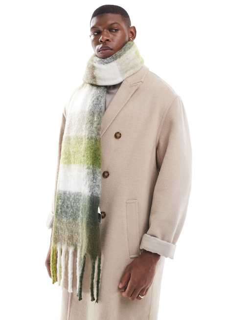 Bershka - Sjaal met ruitmotief in blauw 