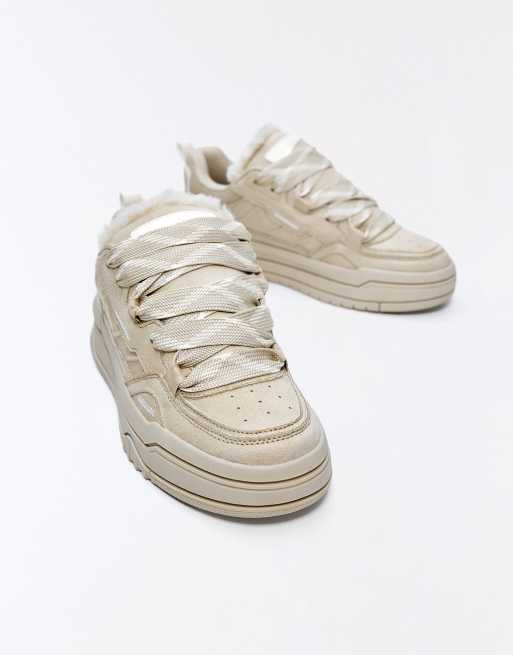 Bershka Skate-Sneaker in Hellbraun, 2 von 7