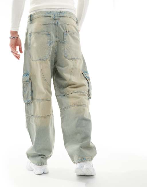 【SATIIIZ】Eater Button Cargo Banding Denim Pants CARGO SATiiiZ(サティーズ) - 海外通販のBUYMA