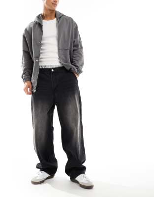 Bershka Bershka skater fit jean in faded black