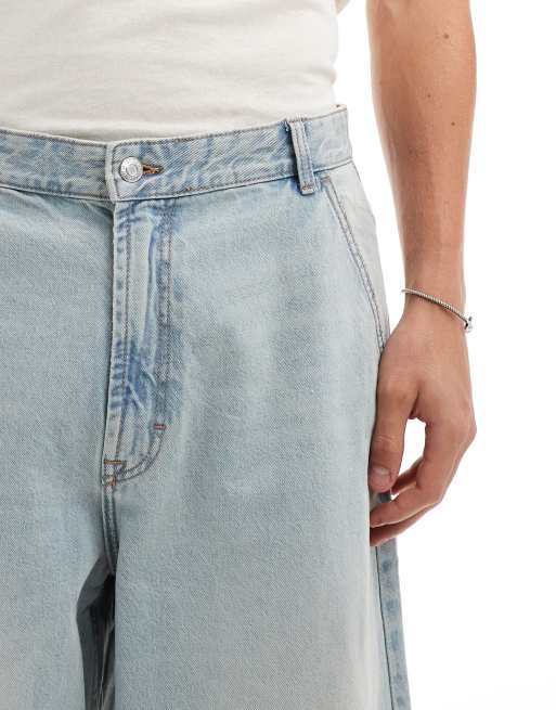 Light Blue Holes Skater Jeans 42size