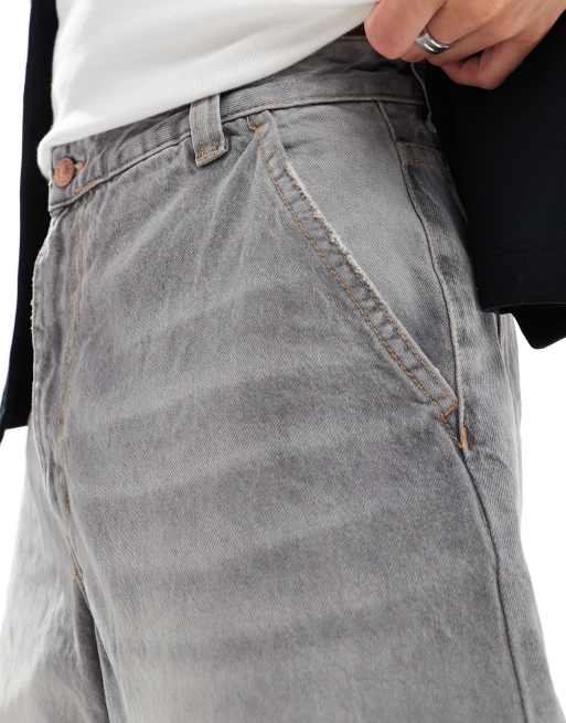 Bershka skater fit jeans in washed gray | ASOS