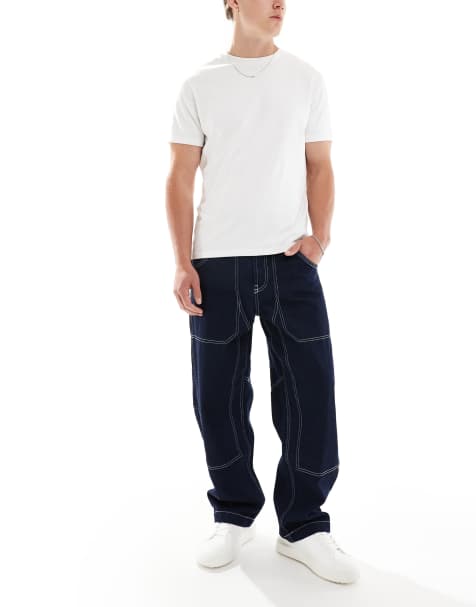 Bershka - Skater jeans in donkerblauw - view 1