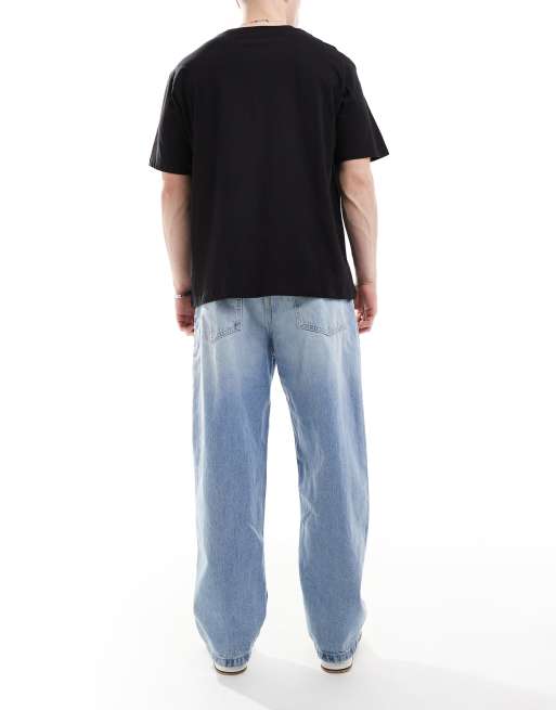 Bershka｜Jeans skater スケータージーンズ Bershka skater fit jeans in washed gray | ASOS