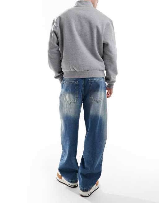 Bershka – Skater-Jeans in Mittelblau, 3 von 5