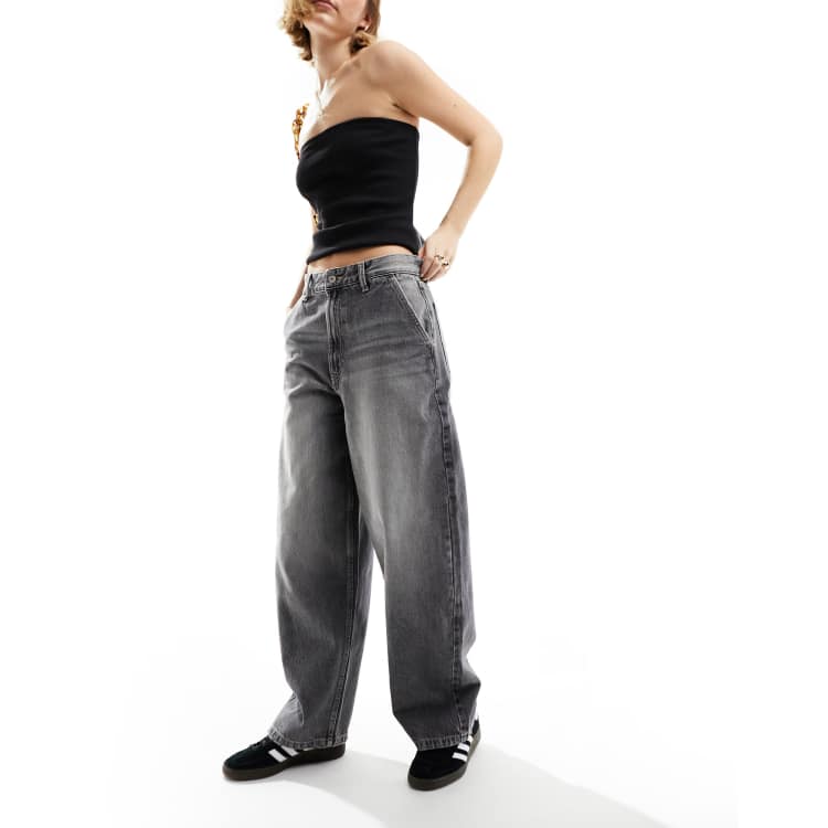 Bershka skater jeans in washed gray | ASOS