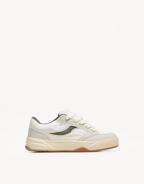 Bershka skater trainers in white - view 1