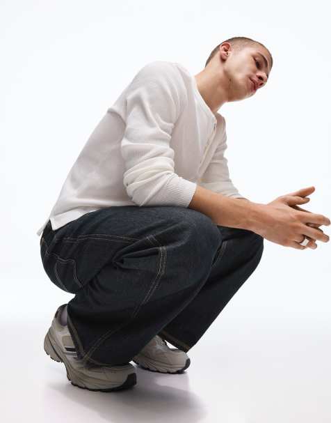 Bershka - Skaterjeans in middenblauw - view 1