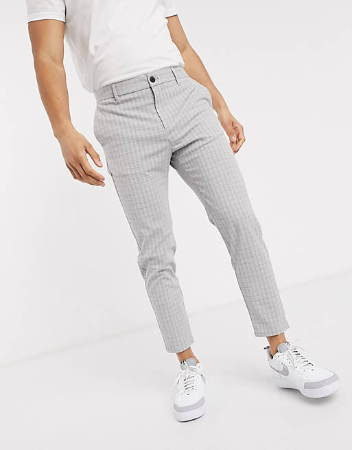 Bershka skinny corduroy trousers in grey