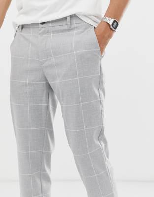 light grey cropped trousers