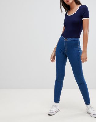 jeans skinny high rise bershka