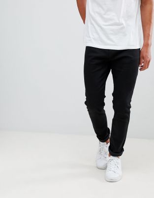asos mens black skinny jeans