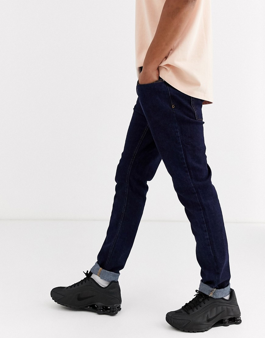 Bershka - Skinny jeans in donkerblauw