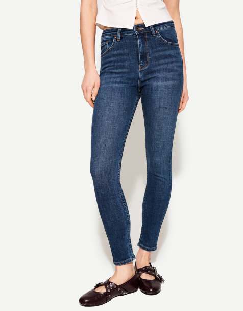 Bershka – Skinny-Jeans in Jeansblau mit superhohem Bund - view 1