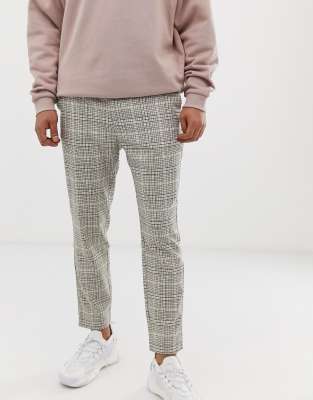 bershka plaid trousers