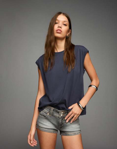 Bershka Sleeveless top in navy - view 1