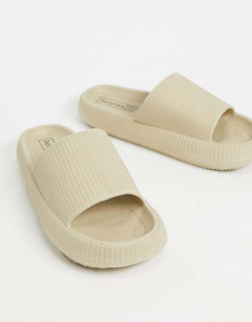 Bershka slide in sand | ASOS