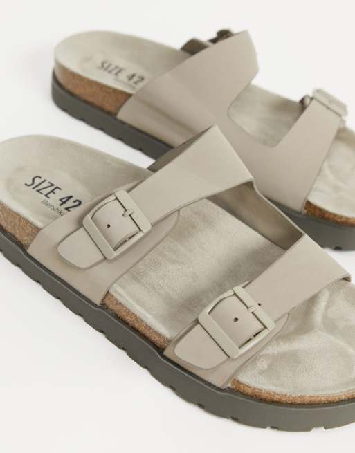 Taupe slide hot sale sandals