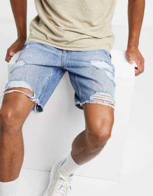 slim jean shorts