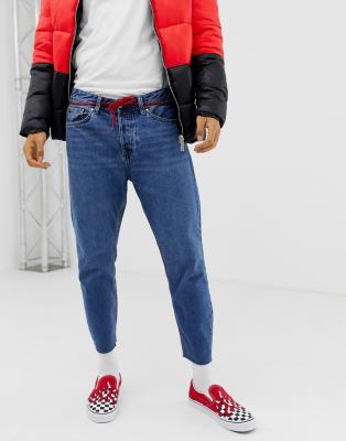 slim straight cropped jeans