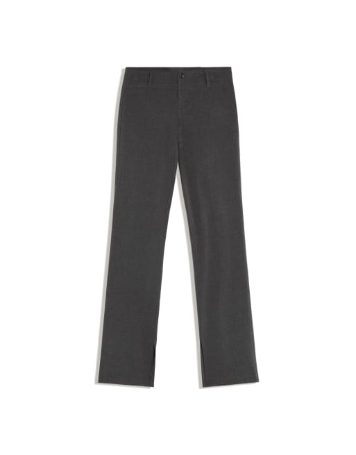 Bershka Slim-Fit-Hose mit niedriger Leibhöhe in Hellgrau, 2 von 2
