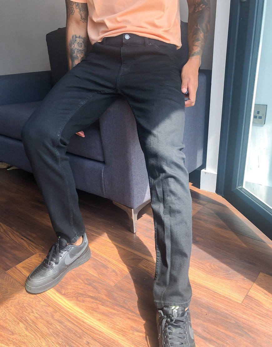Bershka slim fit jeans in black