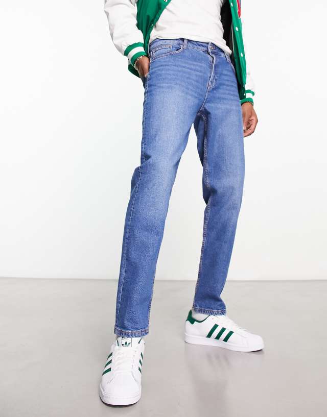 Bershka - slim fit jeans in blue