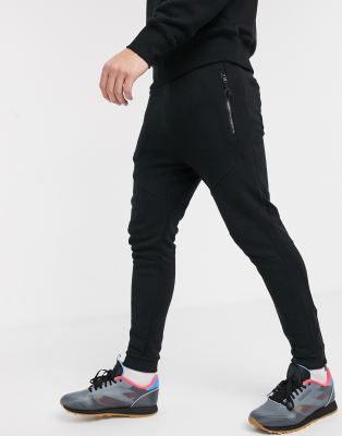 ribbed black joggers