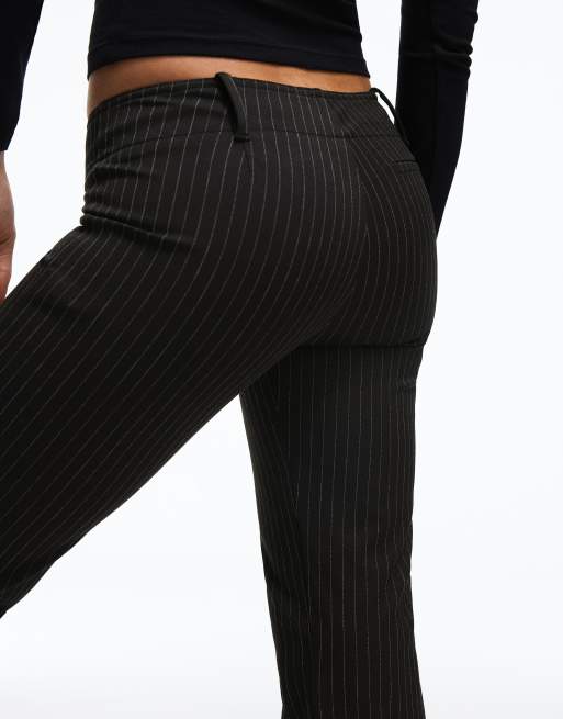 Bershka Slim fit low-rise trousers in black&white, 2 of 5