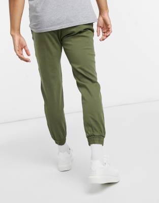 slim khaki joggers