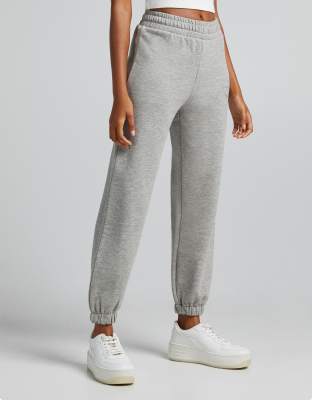 Bershka slim leg jogger in grey - ASOS Price Checker