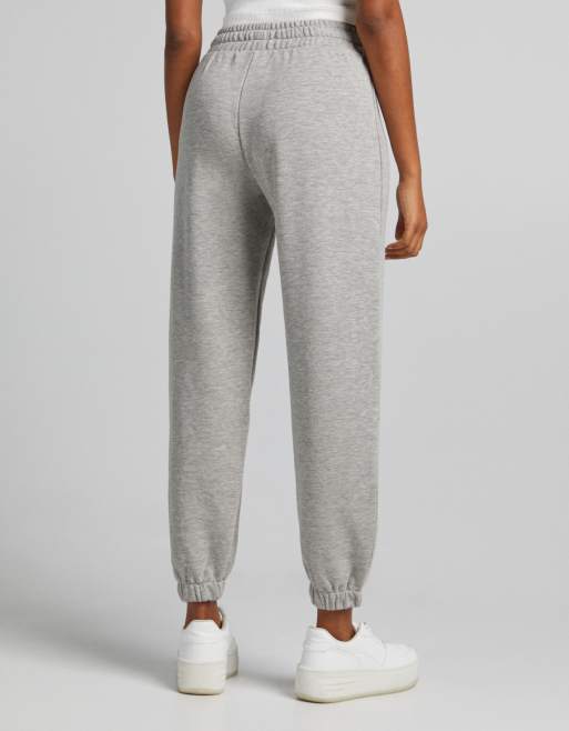 Bershka slim leg jogger in grey