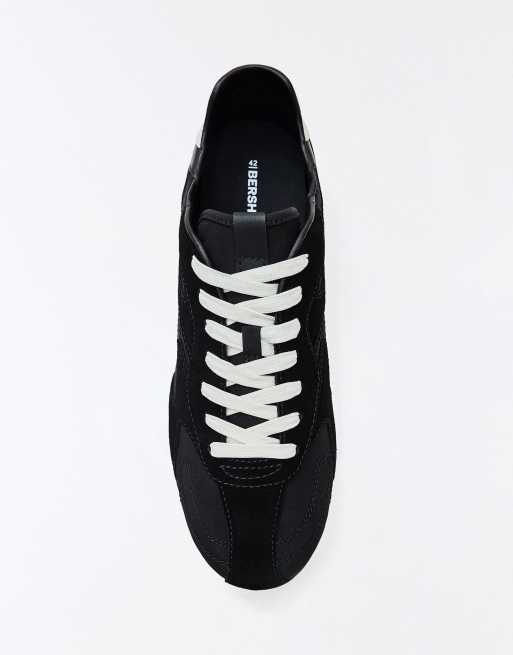 Bershka Slim retro sneakers i sort, 4 af 7