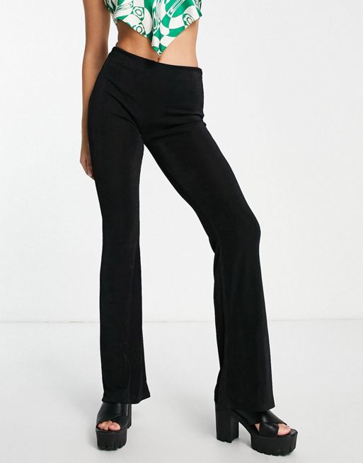 Collusion Slinky Flare Pants In Black