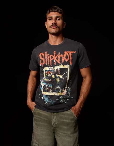 Bershka - Slipknot - T-shirt vestibilità classica nera - view 1