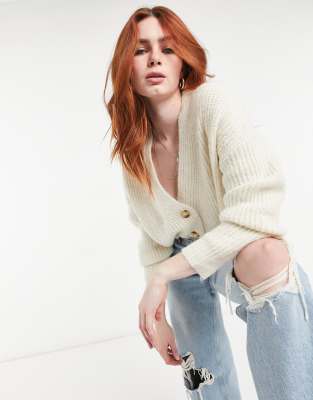 cream slouchy cardigan