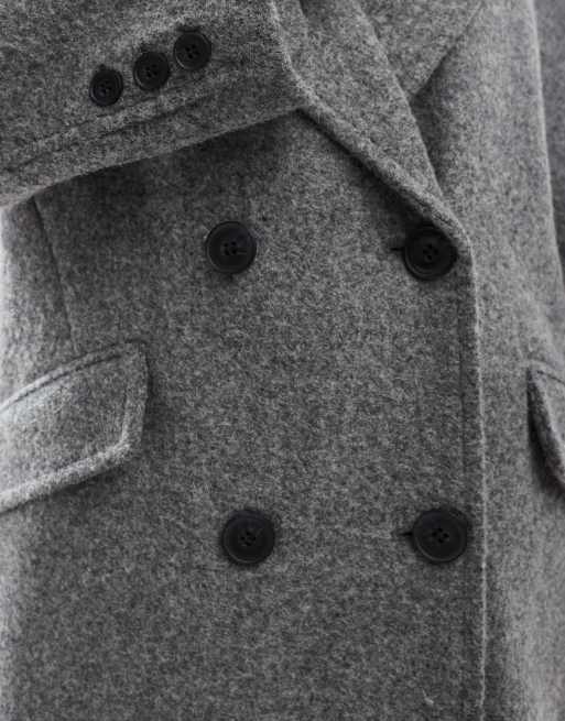 eaphi SOFT WOOL TAILOR COAT グレー Bershka slouchy tailored coat in gray | ASOS