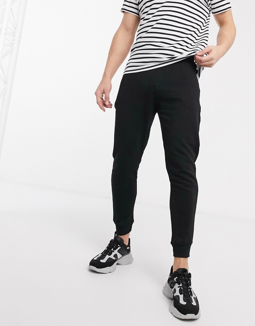 Bershka - Smalle jersey joggingbroek in zwart