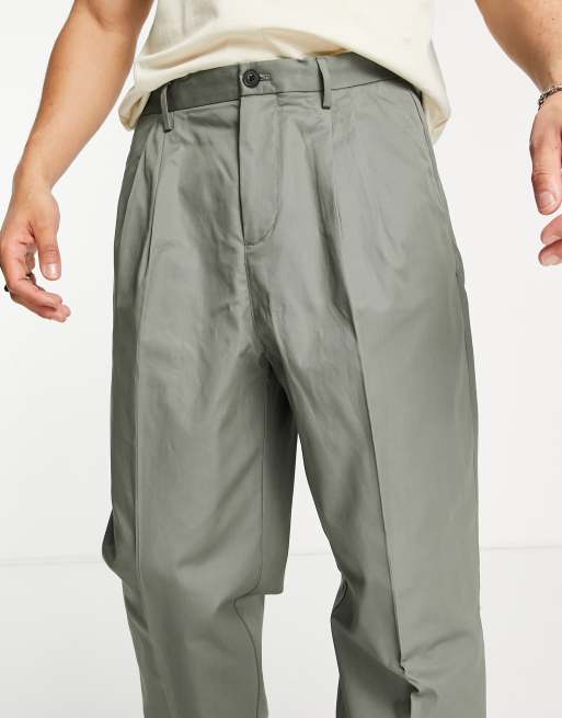 Khaki store smart trousers