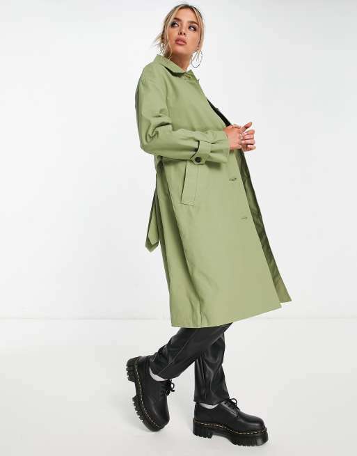 Bershka green outlet coat