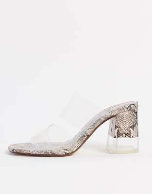 bershka clear heels