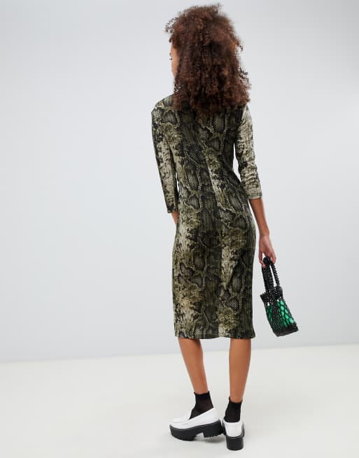 Bershka snake dress sale