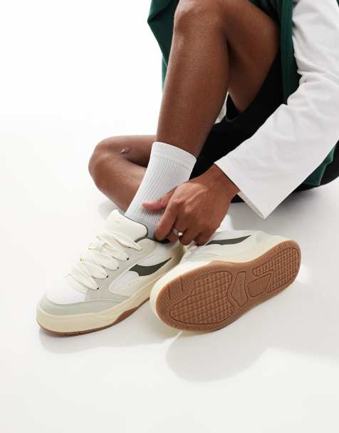 Bershka - Sneakers bianche color block con suola rétro - view 1